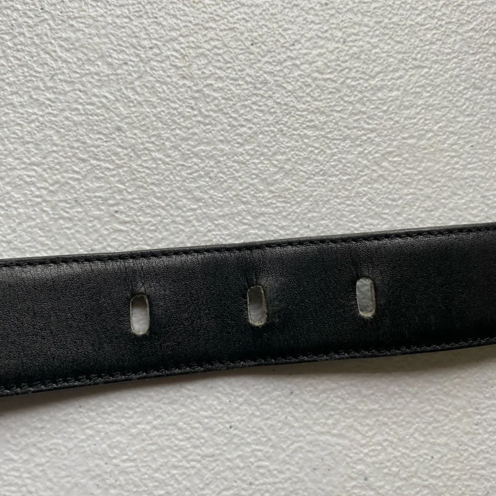 Roberto Bellido Black and Gold Leather Belt Size 36